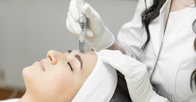 Women receiving Microneedling in Riverdale,UT.